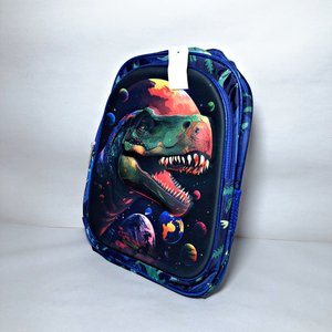 Par de Mochilas Infantiles: Negra Maternal y Azul con Dinosaurios y Espacio - imagen 4