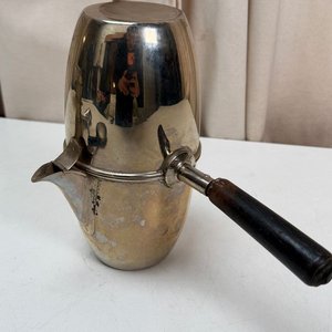 Set de Cafetera Italiana Antigua y Sartén con Agarraderas de Madera - imagen 6