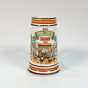 Jarra Cervecera de Loza "Semana de la Cerveza Norteña 1988" - 18 cm - imagen 3