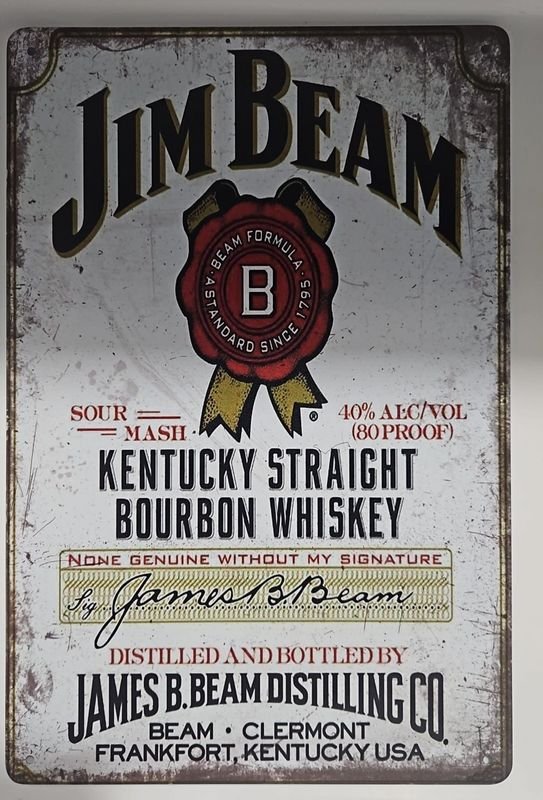 Cartel decorativo de Jim Beam
