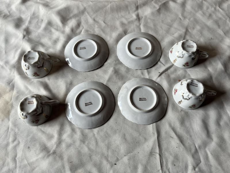 Tazas de café Bavaria, set de 4 piezas, excelente condición - imagen 4