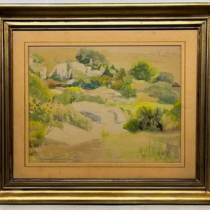 Acuarela "El Peñasco" de César Pesce Castro, 1934 - imagen 2