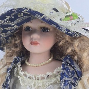 Muñeca de Porcelana Estilo Victoriano Coleccionable - imagen 3