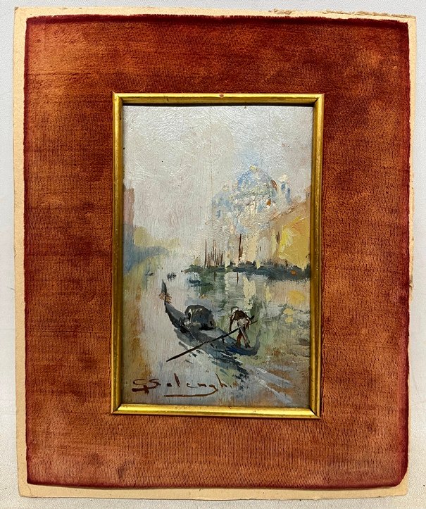Lote anterior: Pintura de G. Solenghi "Venecia"