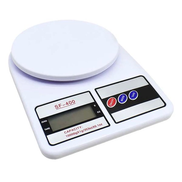 Balanza Digital de Cocina SF-400 hasta 10 kg Color Blanco