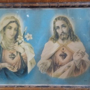 Lote siguiente: Lamina enmarcada motivo religioso