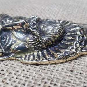 Abrecartas Antiguo Bronce Macizo Busto Miguel de Cervantes Saavedra - imagen 4