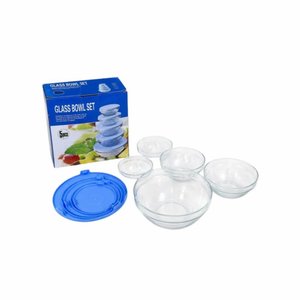 Set de 5 Recipientes de Vidrio con Tapas - imagen 1