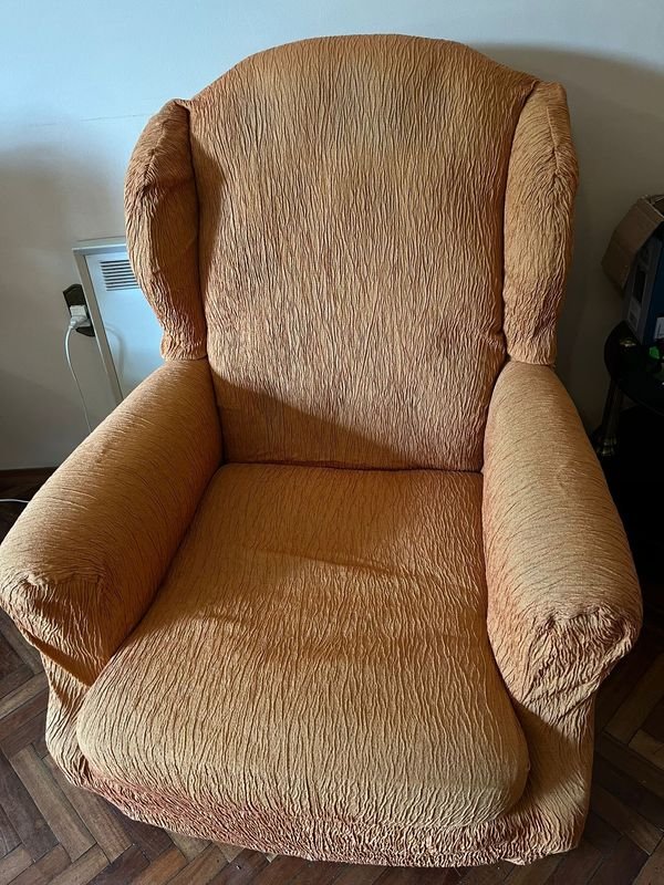 Sillón bergere con funda de cuero - imagen 6