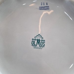 Sopera Porcelana Olmos Industria Uruguaya con Tapa y Flores Lilas - imagen 5