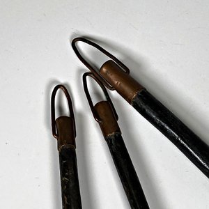 Juego de 3 Utensilios de Cocina Antiguos de Cobre: Cucharones y Espumadera - imagen 3