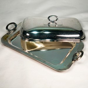 Fuente Metálica Rectangular con Tapa y Asas - 50 cm - imagen 2