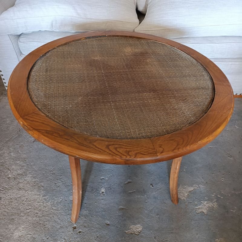 Mesa Estilo Thonet con centro en esterilla natural - imagen 3
