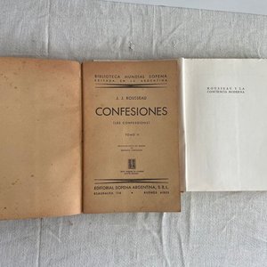 Libros "Las Confesiones" y "Rousseau y la Conciencia Moderna" de Jean-Jacques Rousseau - imagen 3