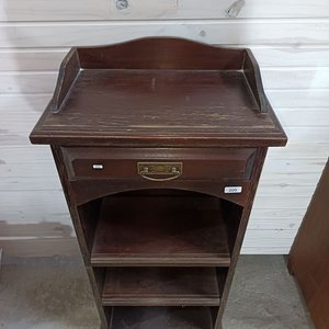 Mueble Auxiliar de Madera con Cajón y Estantes - imagen 2