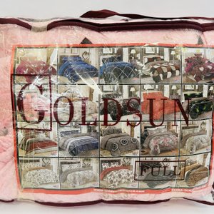 Acolchado Reversible Dos Plazas "Good Night" Rosa con Corazones - imagen 2