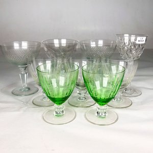 Lote siguiente: Lote de 9 Copas de Cristal y Hialinas Verdes y Transparentes