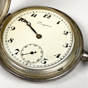 Reloj de Bolsillo Longines de Plata con Grabado - imagen 3