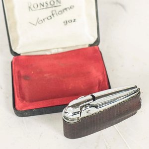 Encendedor Ronson Varaflame a Gas con Estuche Original - imagen 2