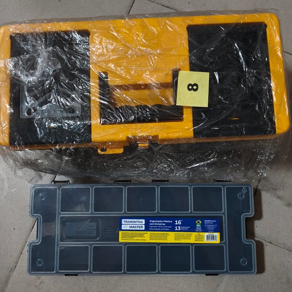 Caja de Herramientas Amarilla con Organizador Tramontina - imagen 1