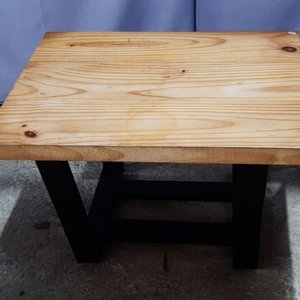 Mesa Ratona Moderna Hierro y Madera Natural - imagen 3