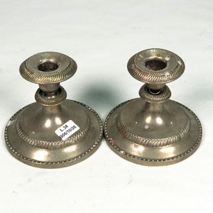 Par de Candeleros Metálicos Vintage - imagen 2