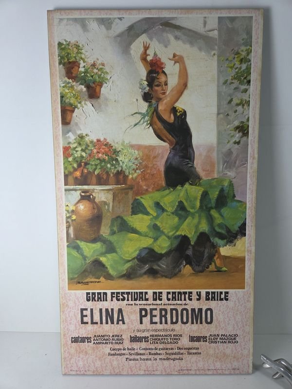 Bastidor español con propaganda de Cante y Baile - imagen 2