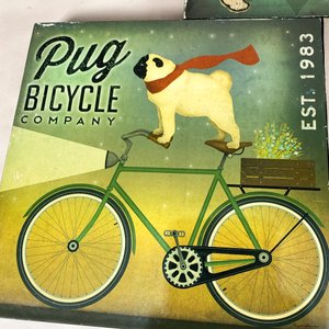 Tres Cuadros Decorativos "Pug & Pug Brewing Co.", "Pug Bicycle Company" y "Three Pugs Canoe Co." - imagen 3