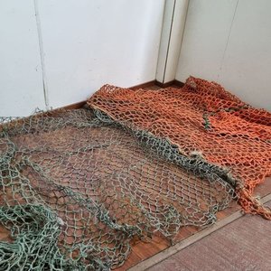 Par de Redes de Pesca de Arrastre Tipo Boliche - Verde y Naranja - imagen 2