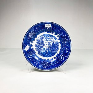 Plato de Porcelana Arabia Finlandés Estilo Willow Azul y Blanco - imagen 2