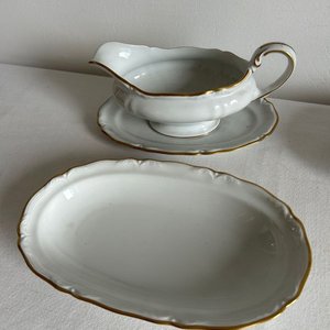 Salsera y Fuentes Ovaladas de Porcelana Alemana Bavaria C. T. Hutschenreuther - imagen 4