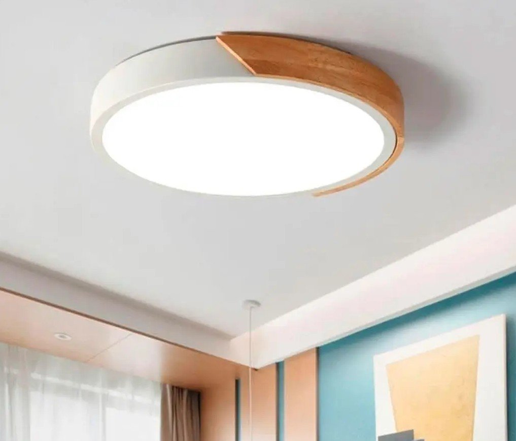 Plafón Nórdico LED 42cm con Control Remoto - Luz Cálida y Fría