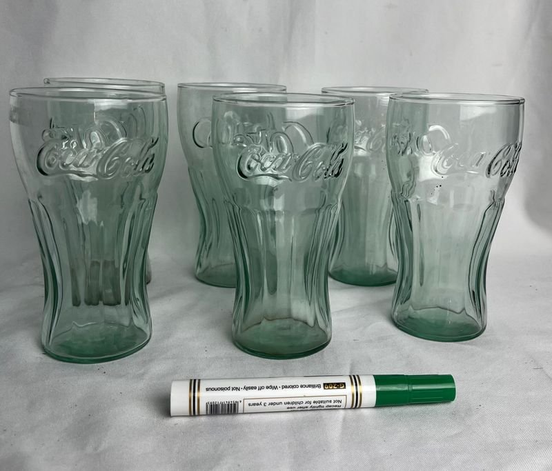 Vasos coleccionables de vidrio con logo Coca Cola - imagen 5