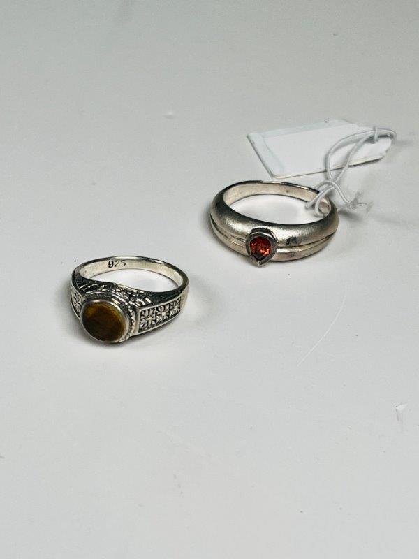 Dos Anillos de Plata 925 con Piedras - imagen 1
