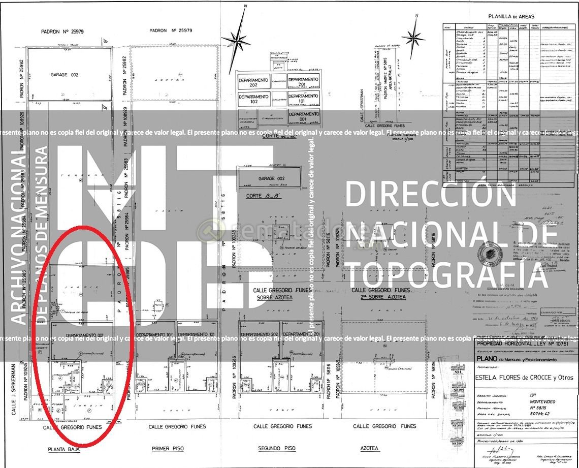 Plano de Propiedad Horizontal y Ubicación Geográfica