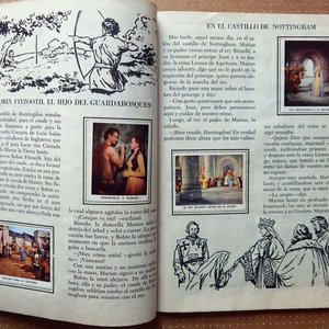 Libro de Oro de Estampas Robin Hood Walt Disney Novaro 1964 Completo - imagen 3