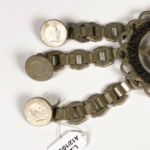Rastra de Metal con Escudo Oriental y Monedas - imagen 4
