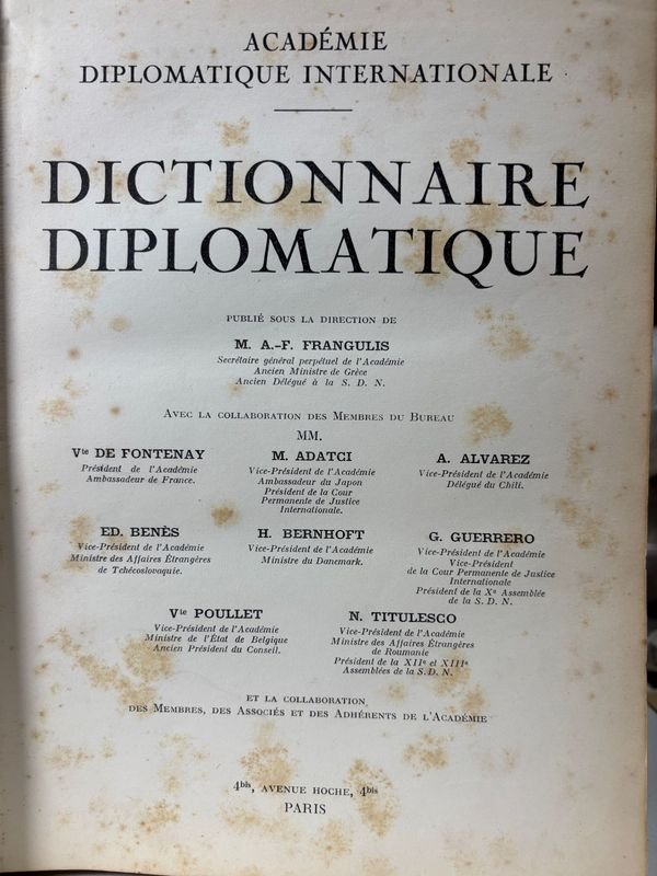 Diccionario Diplomático en 3 Tomos en Francés - imagen 2