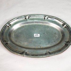 Fuente Oval de Peltre Vintage - imagen 2