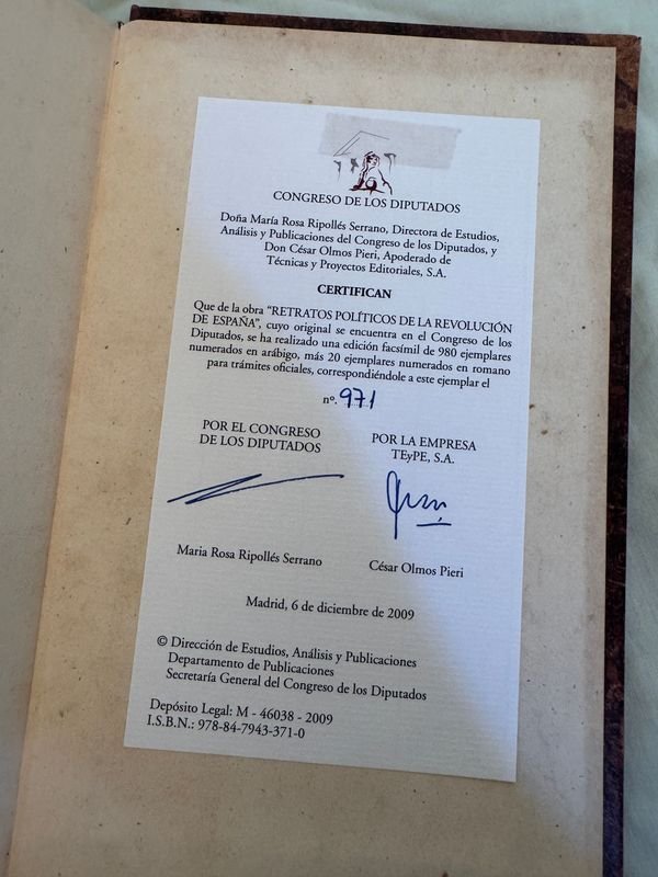Retratos Políticos de Carlos Le Brun - Facsimil Oficial Certificado - imagen 2