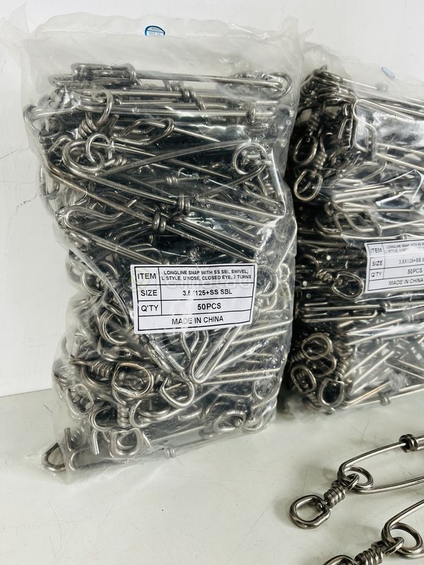 Pack de 50 Esmerillones conector giratorio para pesca