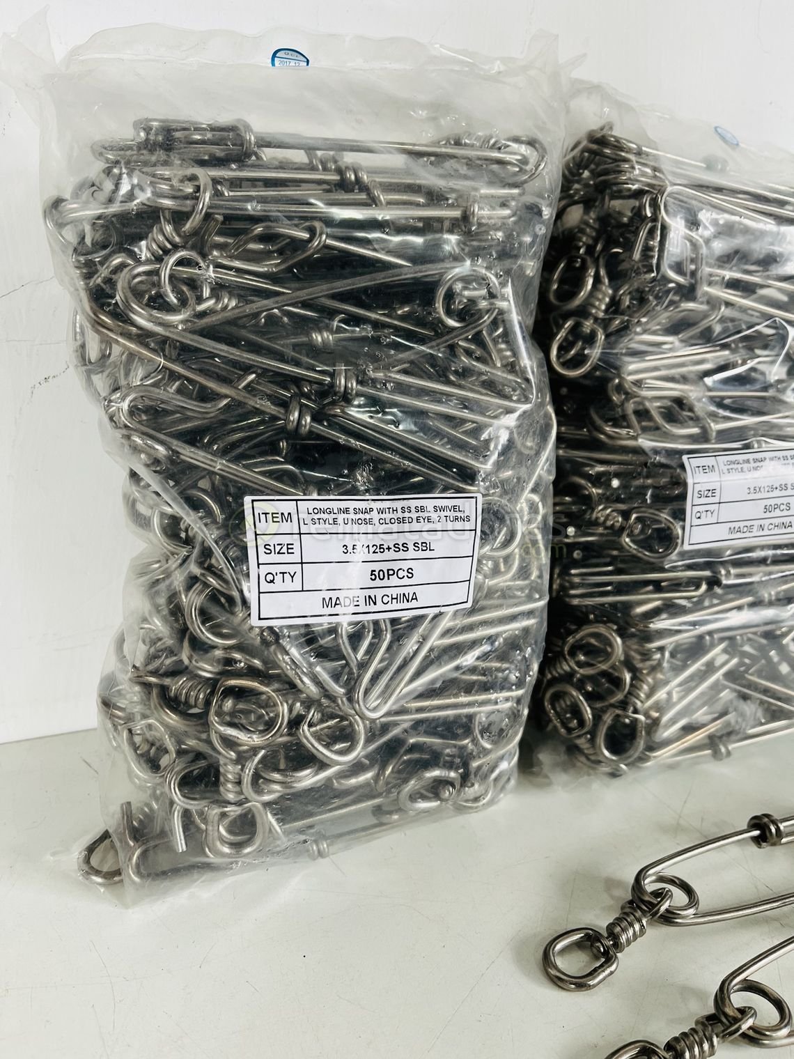 Pack de 50 Esmerillones conector giratorio para pesca