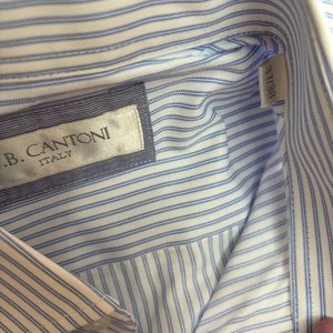 Camisa V.B. Cantoni Italia Rayada Talle 37/38 - imagen 2