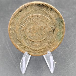 Moneda Antigua de Bronce - 40 Centésimos Uruguayos - imagen 1