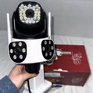 Cámara de Seguridad Exterior Triple con Audio, Visión Nocturna y Detección de Movimiento - imagen 3