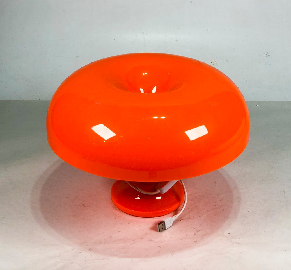 Lámpara de sobremesa en melamina color naranja con pantalla táctil - imagen 2
