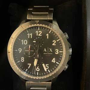 Reloj Armani Exchange AX1750 Cronógrafo Acero Inoxidable Caja Original - imagen 8