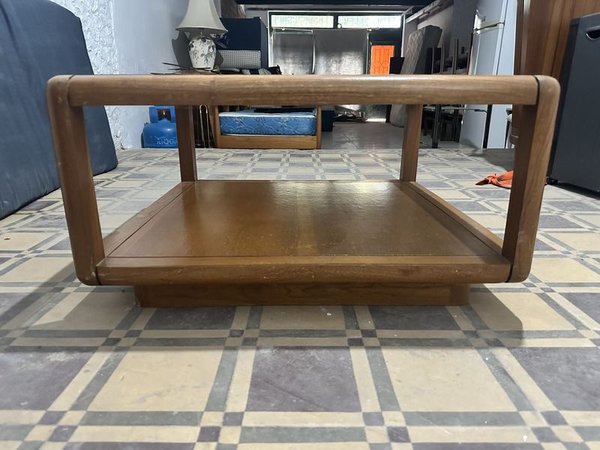 MESA RATONA DE MADERA CON VIDRIO - imagen 2