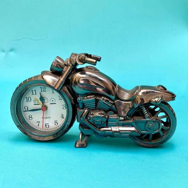 Reloj forma de moto vintage en excelente condición - imagen 1