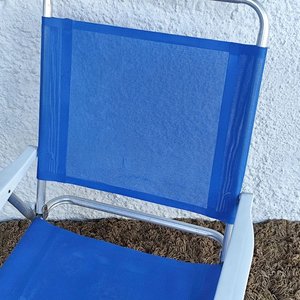 Silla Plegable Master Plus Aluminio Mor Azul con Apoyabrazos - imagen 2
